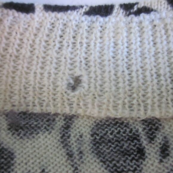 J Crew Womens Size M Button Front Wool Cardigan Black Chain Print Sweater 34" B - Picture 12 of 12